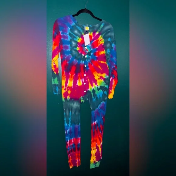 Vintage Sundog PJ Colorful Tie-dye One-Piece | Size Medium - Picture 1 of 6